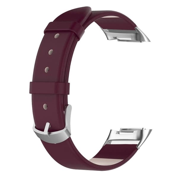 Fitbit Charge 6 / 5 -rannekoru nahkaa – Punainen