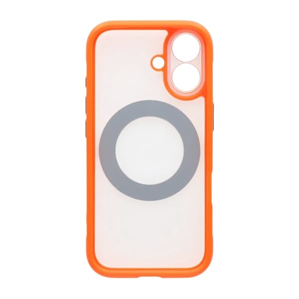 Clear Glow 360-degree Rotating MagSafe Stand Case For iPhone 17 Orange