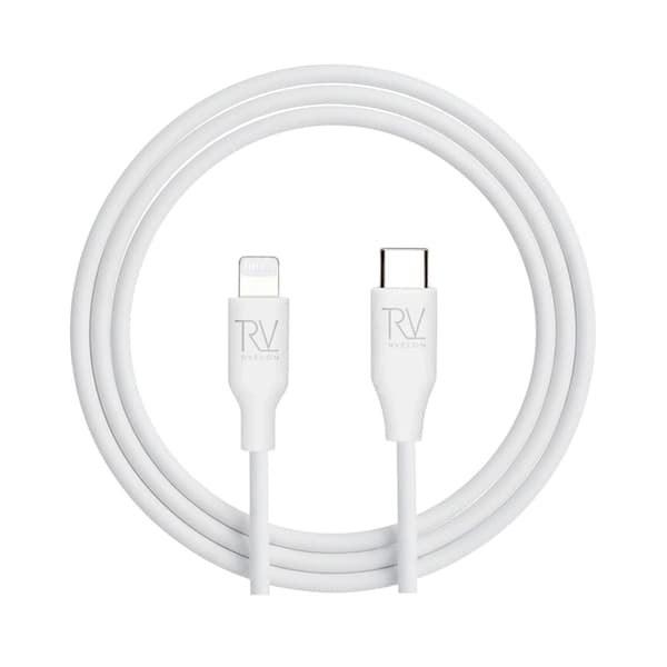 USB C til Lightning MFI Silikone Kabel Rvelon - 2m Hvid