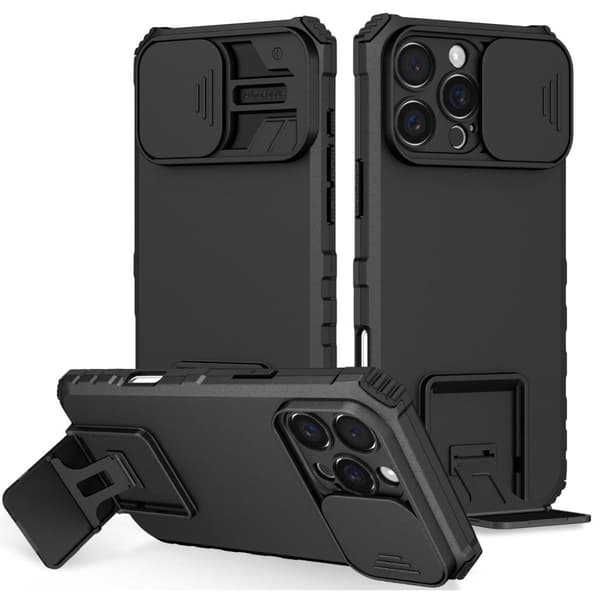 iPhone 16 Pro Max Cover med kamerabeskyttelse - Sort