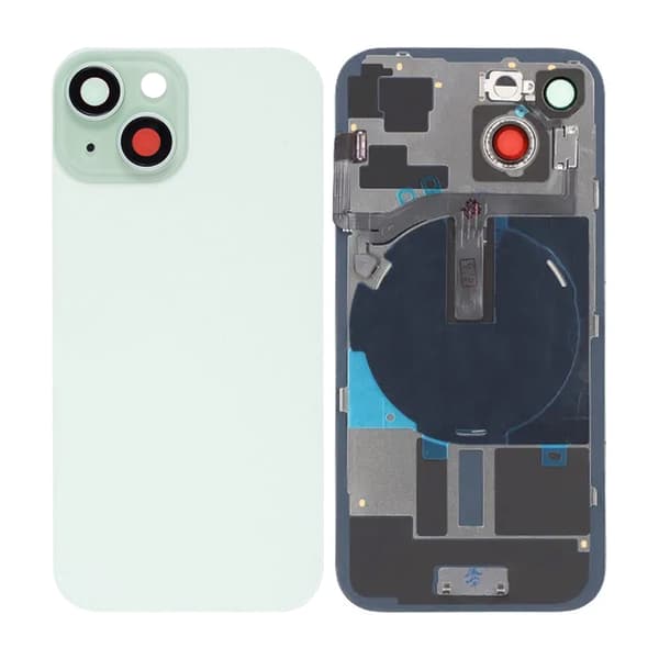 iPhone 15 Bagglas med smådele - Grøn