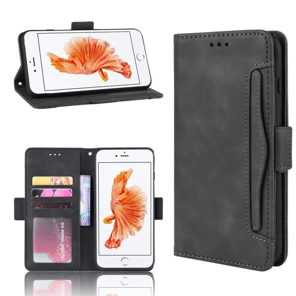 iPhone 6/6s Cover med stativ - Sort