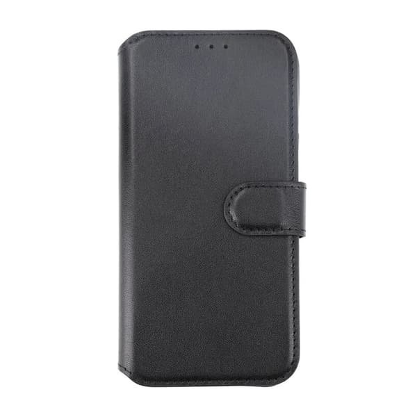 iPhone 15 Plus Plånboksfodral Läder Rvelon - Svart