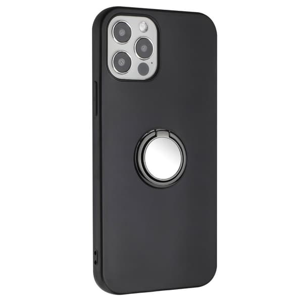 IPhone 12 Pro Max -kotelo renkaalla - Musta
