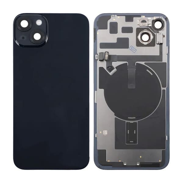 iPhone 14 Plus Baksida Glas Komplett - Svart