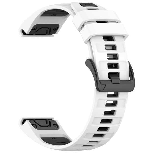 Garmin Fenix 8/Fenix E/Quatix 7 Pro etc. Urrem – Hvid/Sort