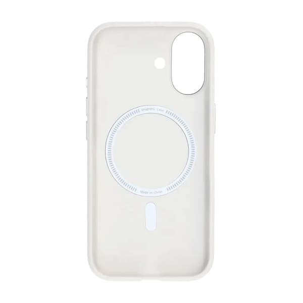Mobilskal konstläder med Magsafe för iPhone 17 - Vit