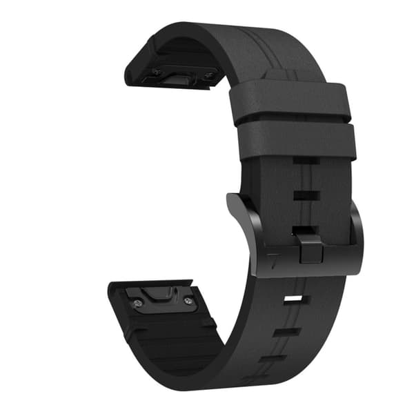Garmin Fenix 5 PU-læder Urrem - Sort