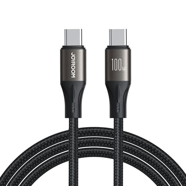 Joyroom USB-C–USB-C-kaapeli pikalataus 100W, 1,2m - Musta