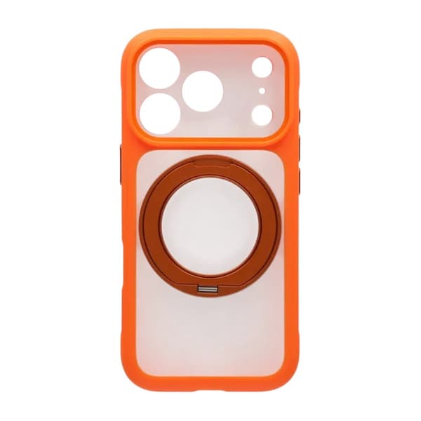 Skal med Roterbart MagSafe-Stativ för iPhone 17 Pro - Orange