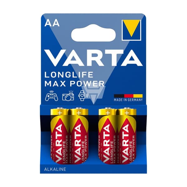 Varta Longlife Batterier 4-pak Max Power AA 1,5 V