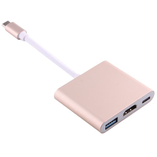 Adapter USB-C till HDMI - USB-A - USB-C - Svart