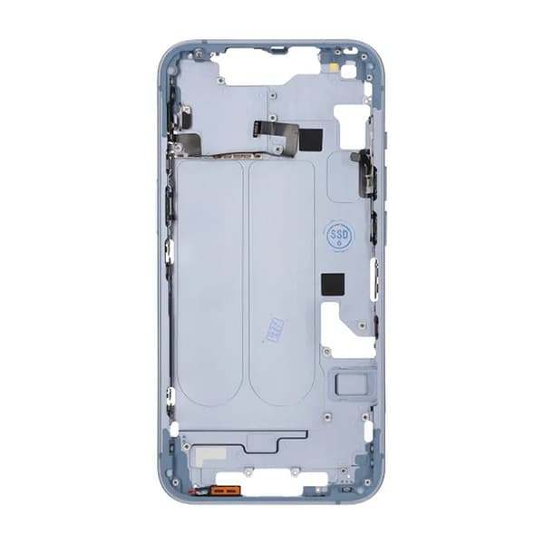 iPhone 14 Bagcover Mellemramme OEM Blå Med Smådele