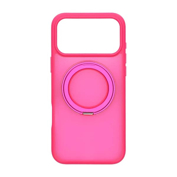 Mobilskal Roterande Magnet Stativ för iPhone 17 Pro Max - Röd