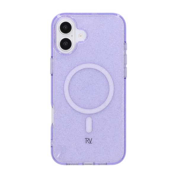 iPhone 16 Plus Rvelon Mobilskal TPU med MagSafe - Glitter Lila