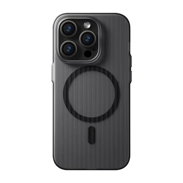 iPhone 15 Pro Max Mobilcover Bølget Anti-Slip - Sort