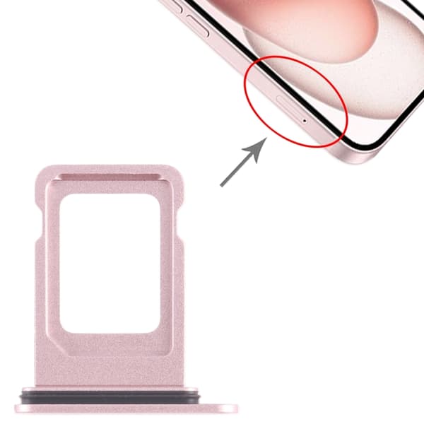 iPhone 15 SIM-korttikelkka, vaaleanpunainen