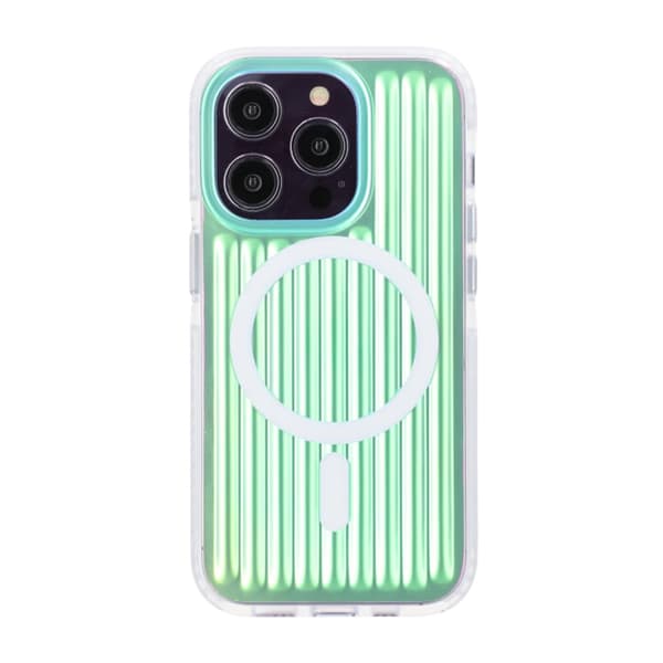 Model reflekterende farve magnetisk etui til iPhone 14 Pro Grøn