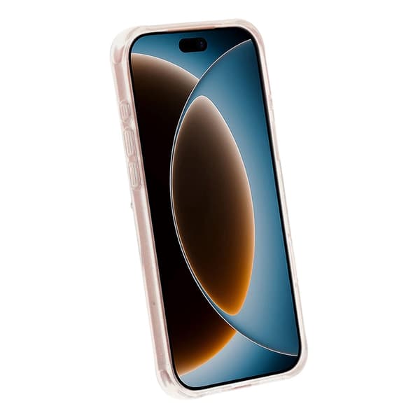 Glitrende MagSafe-cover til iPhone 17 Pro og 18 Pro med roterende stativ - Hvid