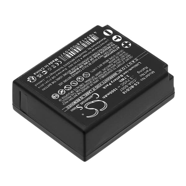 Batteri til Panasonic Lumix DMC-TZ1, 3.7V 1000mAh