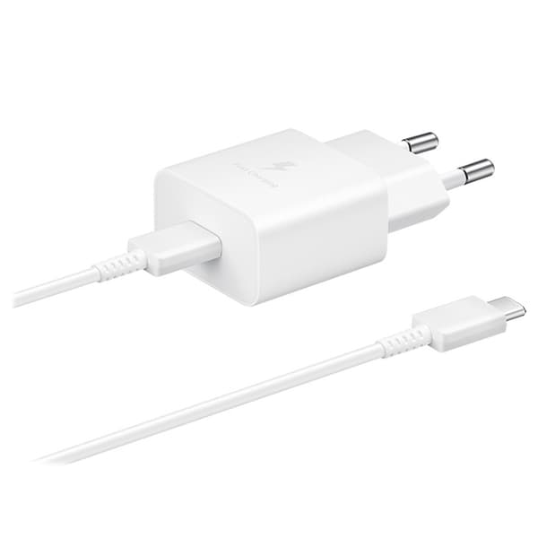 Samsung USB-C Hurtigoplader & USB-C Kabel, 15W - Hvid