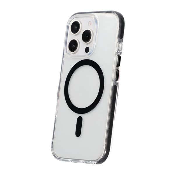 iPhone 16 Pro Mobilcover Magnet Dobbelt Beskyttelse - Sort