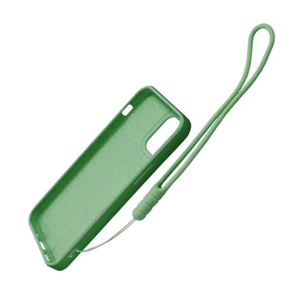 iPhone 12 Pro Max Silikonskal med Ringhållare och Handrem - Grön