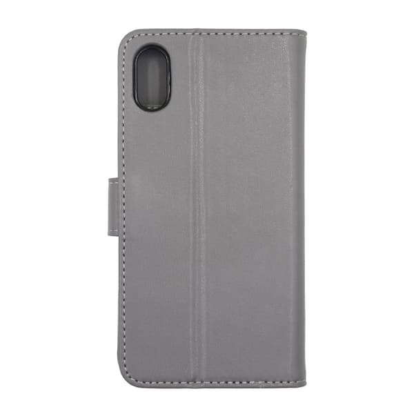 iPhone X och iPhone XS Plånboksfodral Läder med Stativ - Grå