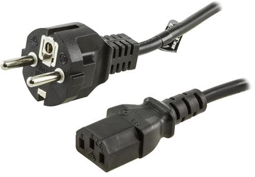 DELTACO Jordet apparatkabel, 0,5 m - Sort