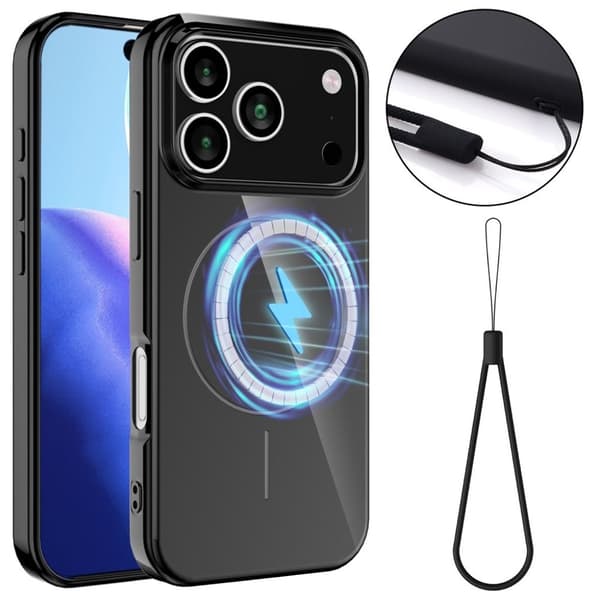 iPhone 17 Pro Cover med bærestrop - Sort