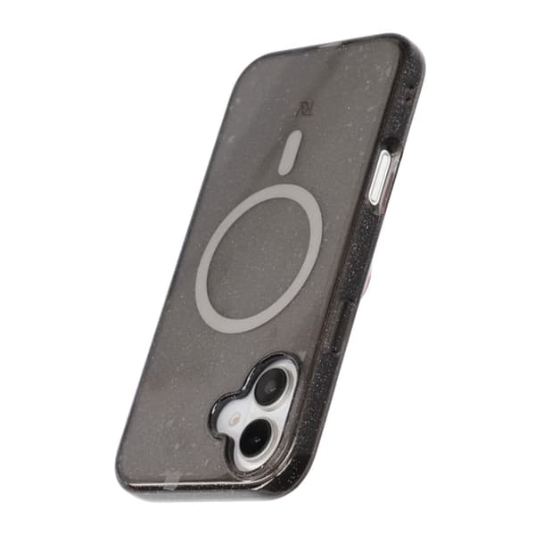 iPhone 16 Plus Rvelon TPU Mobilcover med MagSafe - Glitter Sort