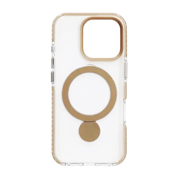 Pindun 360° Roterende Stativ Magnetisk Etui Til iPhone 16 Pro Max Guld