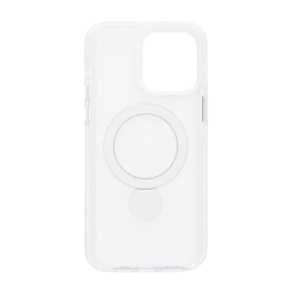 Skal Magsafe till iPhone 14 Pro - Transparent vit med ringstativ