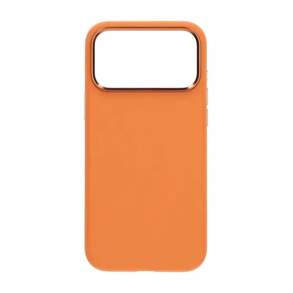 Mobilskal för iPhone 17 Pro Max - Kameraskydd Orange PU-läder