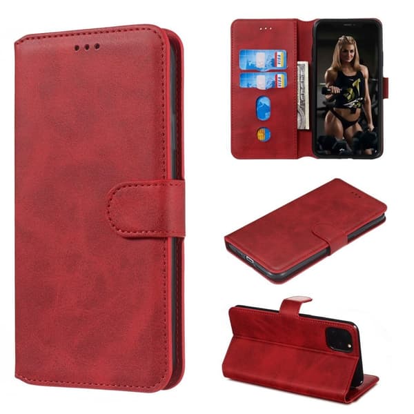 Foldbart iPhone 11 Pro wallet cover - Rød