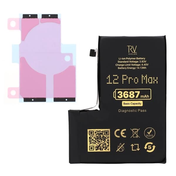 RV-akku iPhone 12 Pro Max 3687mAh Diagnostic Pass Original