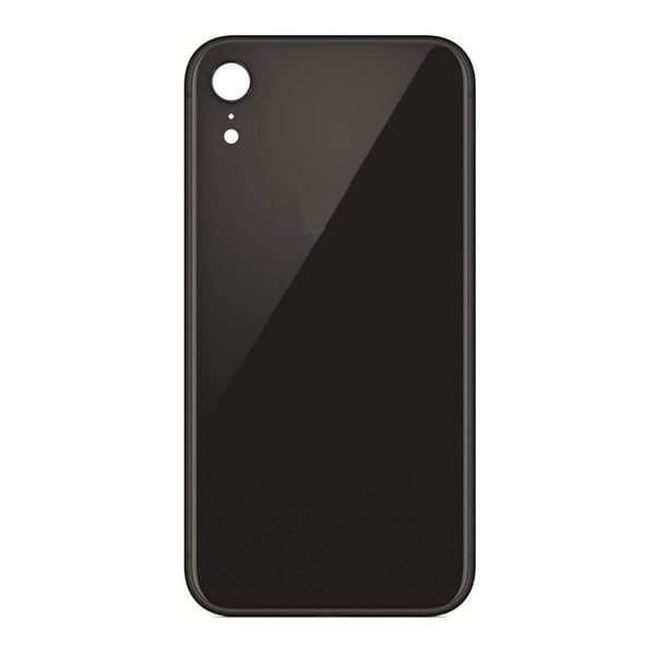 iPhone XR Bagcover Glas (Intet Logo) - Sort