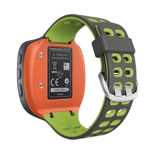 Garmin Forerunner 310XT Klockarmband Silikon – Mörkgrå/Grön