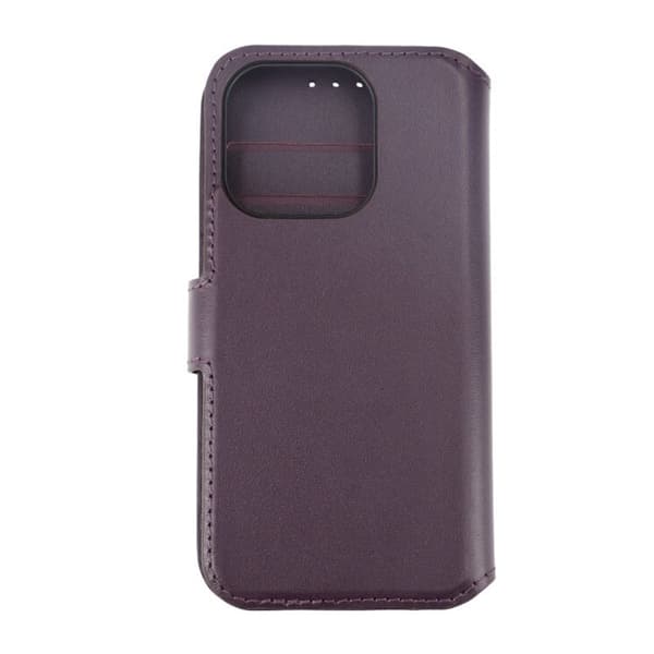iPhone 15 Pro Plånboksfodral Läder Rvelon - Lila
