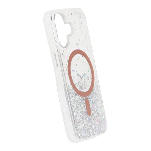 Glitrende MagSafe Cover med Stjerner til iPhone 17 - Orange