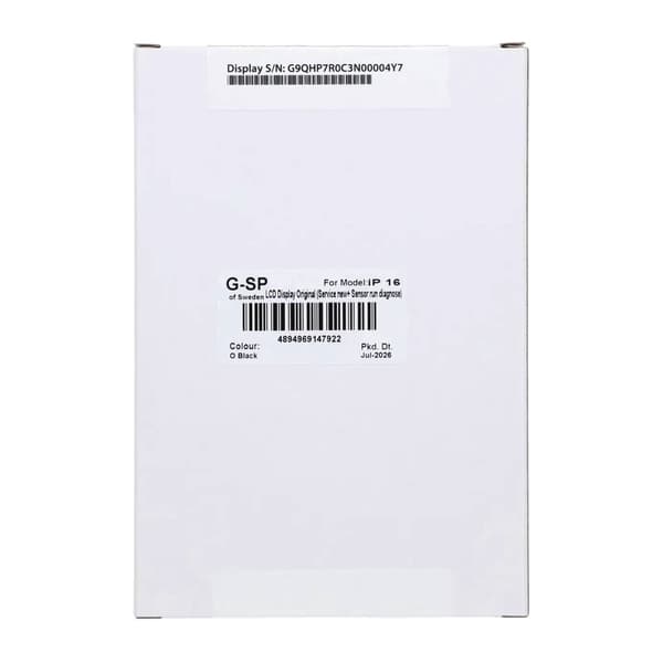 iPhone 16 LCD-skærm Original (Service ny+ Sensor kør diagnose)