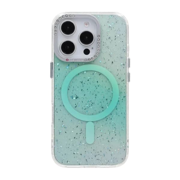 Glitter Diamond Magnetic Case - iPhone 16 Pro Max Vihreä