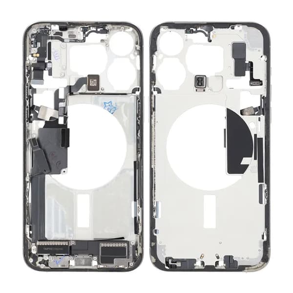 Mellemramme med smådele til iPhone 15 Pro Max - Hvid Titanium OEM