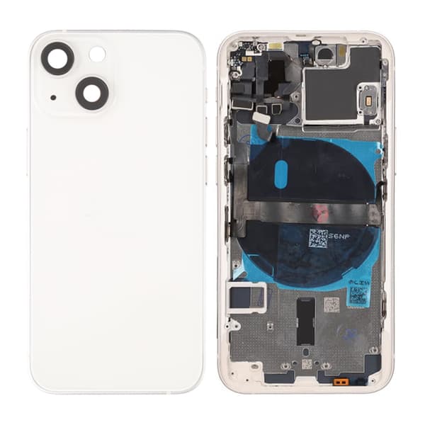 iPhone 13 Mini Bagcover Komplet Med Smådele - Hvid