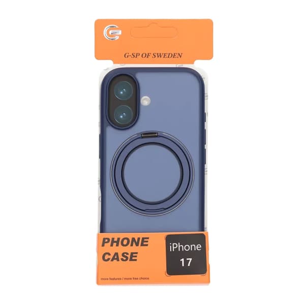 Mobilskal Roterande Magnet Stativ för iPhone 17 - Blå
