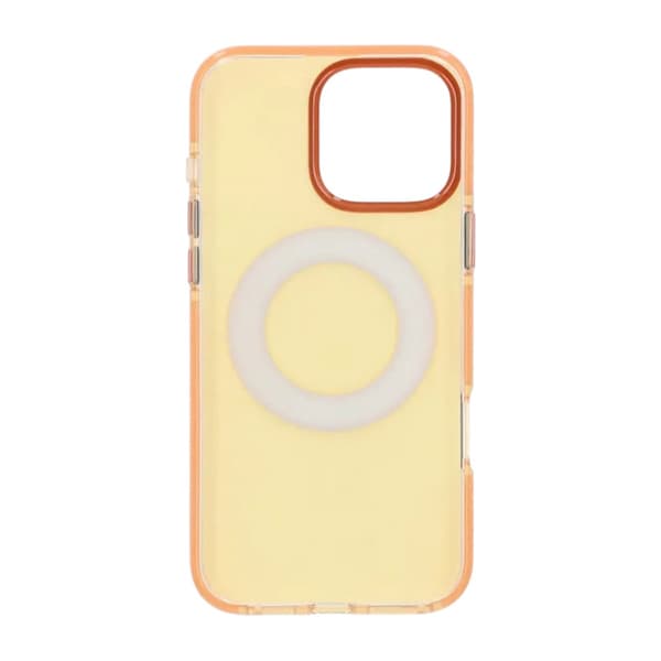 Iridescent Shockproof Case with 360 degree Rotatable Kickstand For iPhone 16 Pro Orange