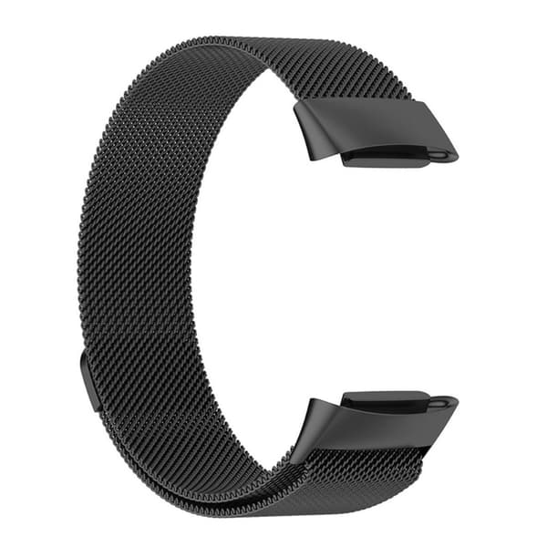 Fitbit Charge 5/6 urrem i rustfrit stål - Sort