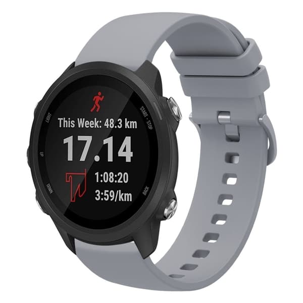 Garmin Forerunner 245 Music silikoninen kellon ranneke - harmaa