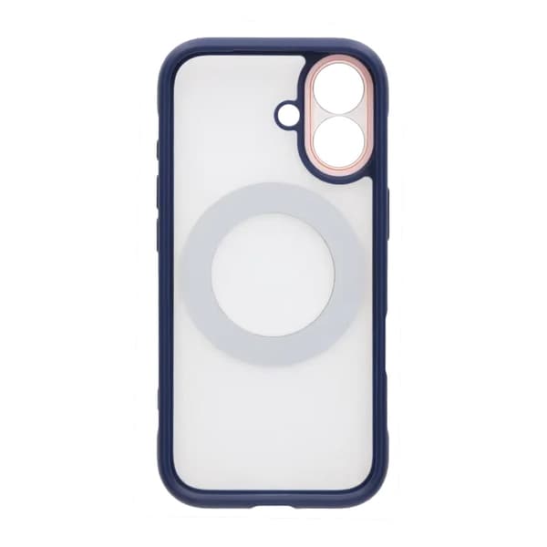 Clear Glow 360-degree Rotating MagSafe Stand Case For iPhone 17 Blue