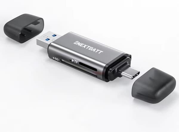 NEXTBATT USB-C / USB-A Multifunktionel Kortlæser